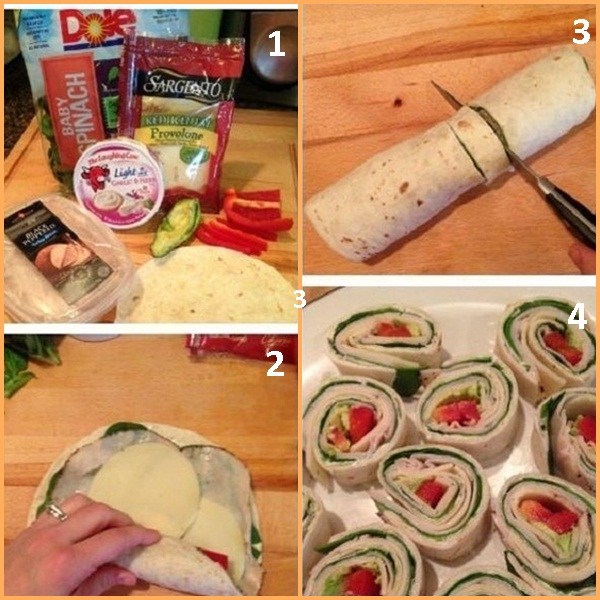 avocado and provolone turkey wrap